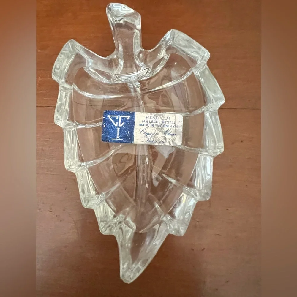 Crystal Glass Industries Yugoslavia Vintage Trinket Dish